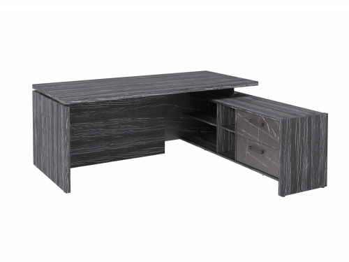 Стол с опорной тумбой FB-119R.GG Древесина Графит/Камень Пьетра Гриджиа черный Стол с опорной тумбой FB-119R.GG Древесина Графит/Камень Пьетра Гриджиа черный