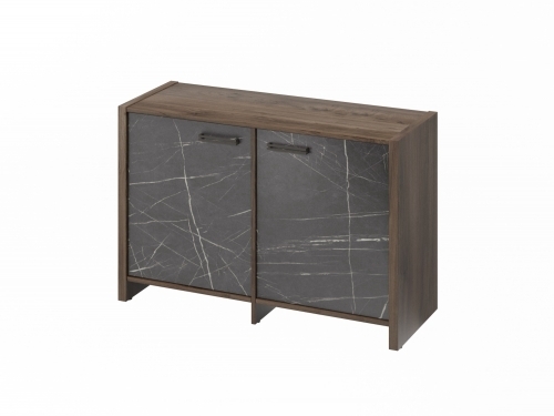 Тумба двухсекционная FB-12-02.G. Орех Пацифик Табак/Камень Пьетра Гриджиа черный Тумба двухсекционная FB-12-02.G. Орех Пацифик Табак/Камень Пьетра Гриджиа черный