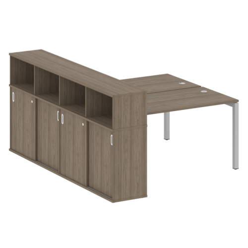 Бенч-система с шкафом-купе на П-обр. м/к Metal System Quattro 50БП.РС-СШК-4.3 фото 2