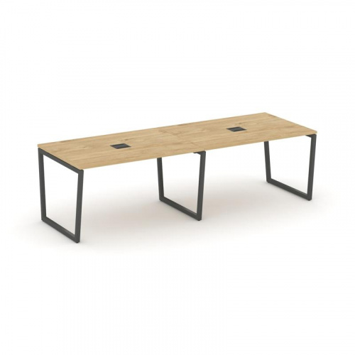 Style Project Стол переговорный SN-4T2.SPRG-011 Акация Лорка/Металл Антрацит/Заглушка Металл Антраци фото 22