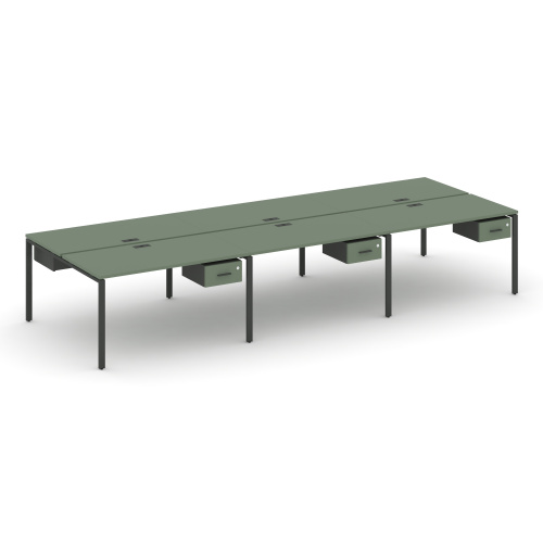 Бенч-система на 6 мест с подвесными тумбами Concept CN.DRS-152 фото 2