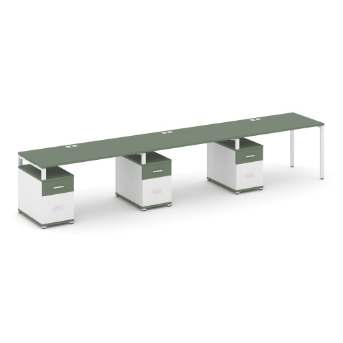 Бенч-система на 3 места с 3 опорными тумбами Concept CN.ORS-345 фото 5