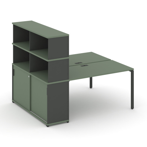 Бенч-система с опорным шкафом-купе с надставкой Concept CN.DRS-244 фото 2