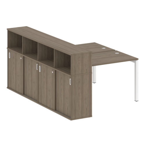 Бенч-система с шкафом-купе на П-обр. м/к Metal System Quattro 50БП.РС-СШК-4.2 фото 3 Бенч-система с шкафом-купе на П-обр. м/к Metal System Quattro 50БП.РС-СШК-4.2 фото 3