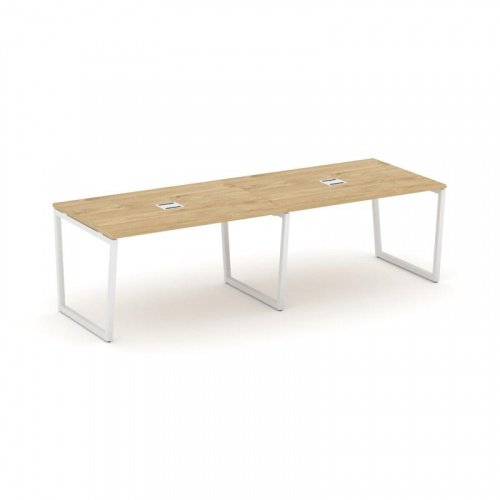 Style Project Стол переговорный SN-4T2.SPRG-011 Акация Лорка/Металл Антрацит/Заглушка Металл Антраци фото 3