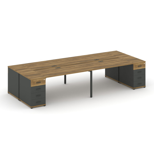 Бенч-система на 4 места с 2 опорными тумбами Concept CN.DRS-425