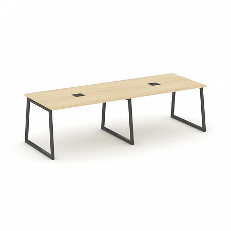 Style Project Стол переговорный SN-4T1.SPRG-011 Акация Лорка/Металл Антрацит/Заглушка Металл Антраци