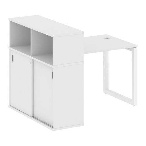 Стол офисный с шкафом-купе на О-обр. м/к Metal System Quattro 50БО.РС-СШК-3.1 фото 5 Стол офисный с шкафом-купе на О-обр. м/к Metal System Quattro 50БО.РС-СШК-3.1 фото 5