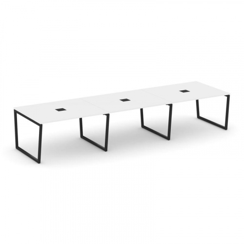 Style Project Стол переговорный SN-4T2.SPRG-052 Акация Лорка/Металл Антрацит/Заглушка Металл Антраци фото 4