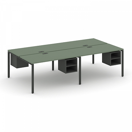 Бенч-система на 4 места с подвесными тумбами Concept CN.DRS-128