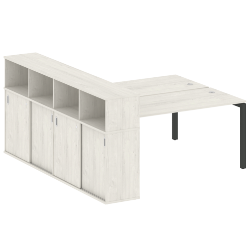 Бенч-система с шкафом-купе на П-обр. м/к Metal System Quattro 50БП.РС-СШК-4.4 фото 5