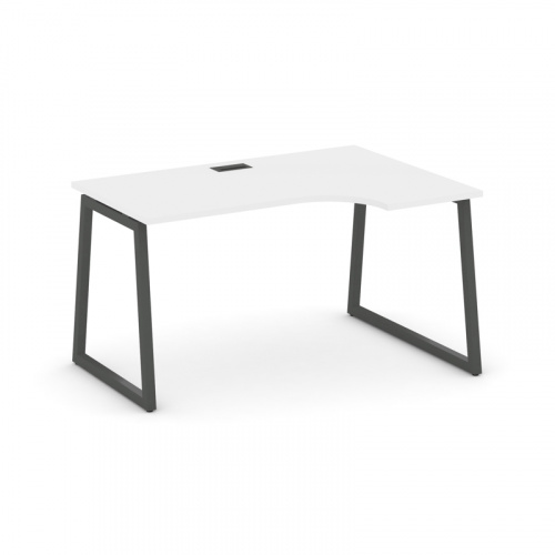 Style Project Стол рабочий эргоном. SN-4T1.SPA-021(R) Акация Лорка/Металл Антрацит/Заглушка Пластик фото 13