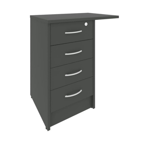 Тумба приставная на 4 ящика с замком Riva А.ТП-4.3F-S фото 2