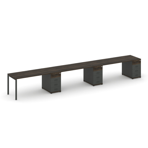 Бенч-система на 3 места с 3 опорными тумбами Concept CN.ORS-444 фото 3