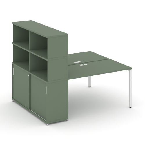 Бенч-система с опорным шкафом-купе с надставкой Concept CN.DRS-242