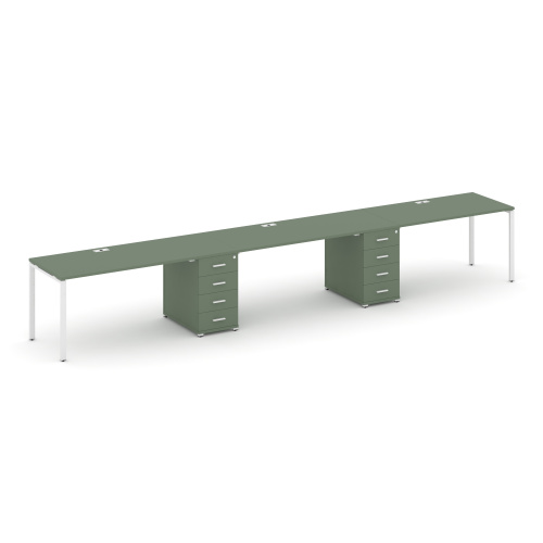 Бенч-система на 3 места с 2 опорными тумбами Concept CN.ORS-434