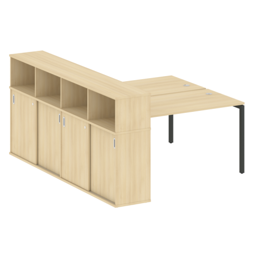 Бенч-система с шкафом-купе на П-обр. м/к Metal System Quattro 40БП.РС-СШК-4.3 фото 15