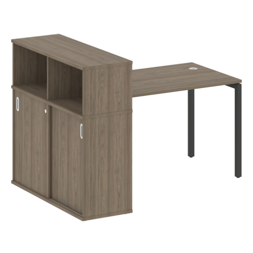 Стол офисный с шкафом-купе на П-обр. м/к Metal System Quattro 40БП.РС-СШК-3.2 Стол офисный с шкафом-купе на П-обр. м/к Metal System Quattro 40БП.РС-СШК-3.2