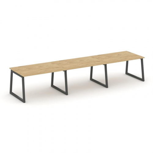 Style Project Стол переговорный SN-5T1.SPRG-021.3 Акация Лорка/Металл Антрацит 2940*980*750 фото 4