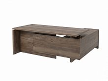 Стол с опорной тумбой FI-119L.DD Орех Пацифик Табак