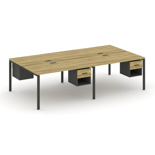 Бенч-система на 4 места с подвесными тумбами Concept CN.DRS-140 фото 4