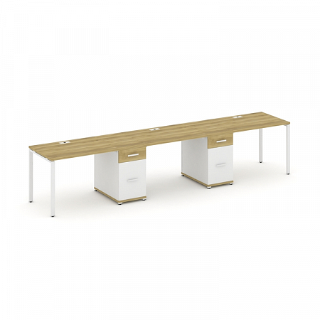 Бенч-система на 3 места с 2 опорными тумбами Concept CN.ORS-437