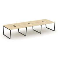 Style Project Рабочая станция 2-х сторон. SN-4T2.DRS-084 Акация Лорка/Металл Антрацит/Заглушка Пласт