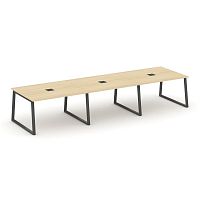 Style Project Стол переговорный SN-6T1.SPRG-054 Акация Лорка/Металл Антрацит/Заглушка Металл Антраци