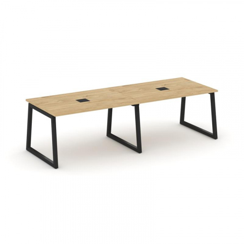 Style Project Стол переговорный SN-5T1.SPRG-014 Акация Лорка/Металл Антрацит/Заглушка Металл Антраци