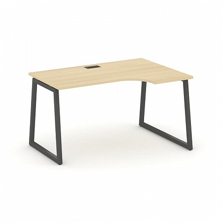 Style Project Стол рабочий эргоном. SN-4T1.SPA-001(R) Акация Лорка/Металл Антрацит/Заглушка Пластик