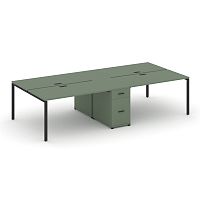 Бенч-система на 4 места с 1 опорной тумбой Concept CN.DRS-423