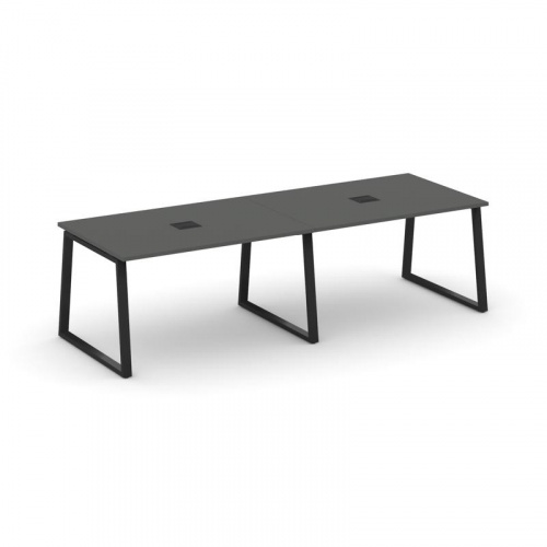 Style Project Стол переговорный SN-6T1.SPRG-011 Акация Лорка/Металл Антрацит/Заглушка Металл Антраци фото 10