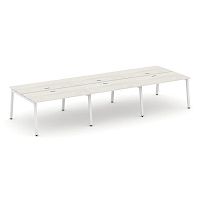 Style Project Рабочая станция 2-х сторон. SN-5A.DRS-074 Дуб Наварра/Металл Белый 4740*1432*750