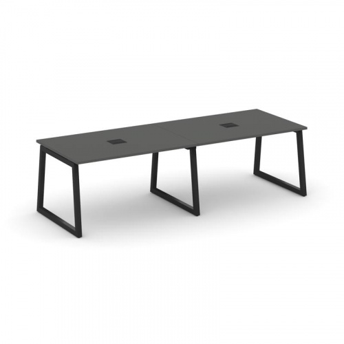 Style Project Стол переговорный SN-5T1.SPRG-014 Акация Лорка/Металл Антрацит/Заглушка Металл Антраци фото 5