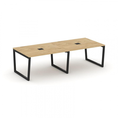 Style Project Стол переговорный SN-5T2.SPRG-042 Акация Лорка/Металл Антрацит/Заглушка Металл Антраци Style Project Стол переговорный SN-5T2.SPRG-042 Акация Лорка/Металл Антрацит/Заглушка Металл Антраци