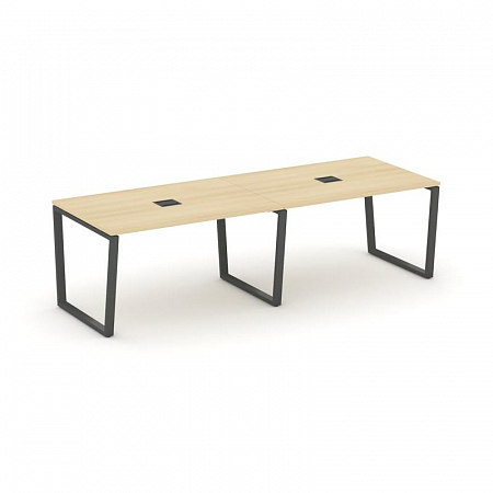 Style Project Стол переговорный SN-6T2.SPRG-011 Акация Лорка/Металл Антрацит/Заглушка Металл Антраци