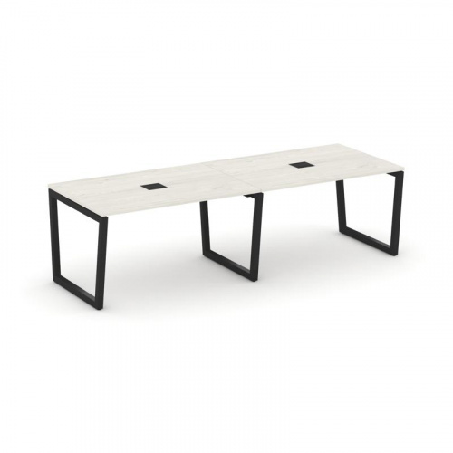 Style Project Стол переговорный SN-5T2.SPRG-011 Акация Лорка/Металл Антрацит/Заглушка Металл Антраци фото 9