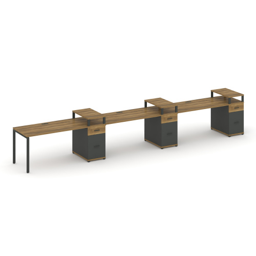 Бенч-система на 3 места с 3 опорными тумбами Concept CN.ORS-461