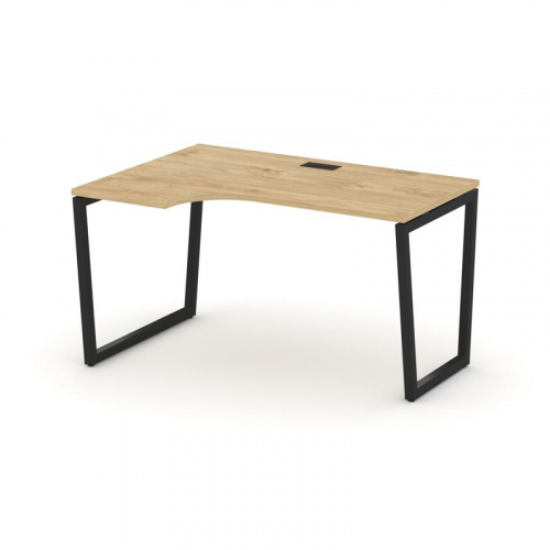 Style Project Стол рабочий эргоном. SN-4T2.SPA-001(L) Акация Лорка/Металл Антрацит/Заглушка Пластик Style Project Стол рабочий эргоном. SN-4T2.SPA-001(L) Акация Лорка/Металл Антрацит/Заглушка Пластик