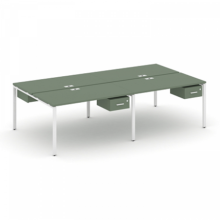 Бенч-система на 4 места с подвесными тумбами Concept CN.DRS-129