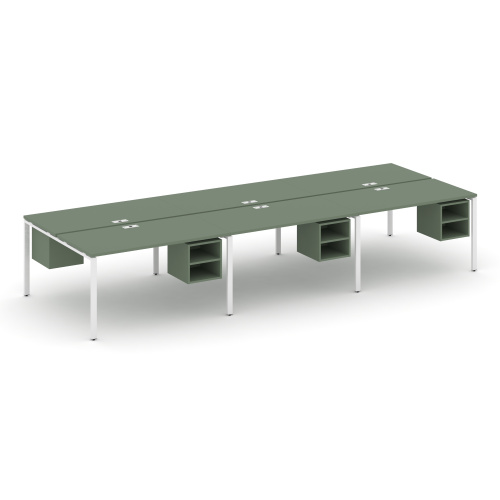 Бенч-система на 6 мест с подвесными тумбами Concept CN.DRS-145