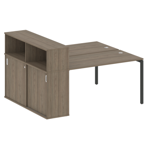 Бенч-система с шкафом-купе на П-обр. м/к Metal System Quattro 40БП.РС-СШК-2.3 Бенч-система с шкафом-купе на П-обр. м/к Metal System Quattro 40БП.РС-СШК-2.3