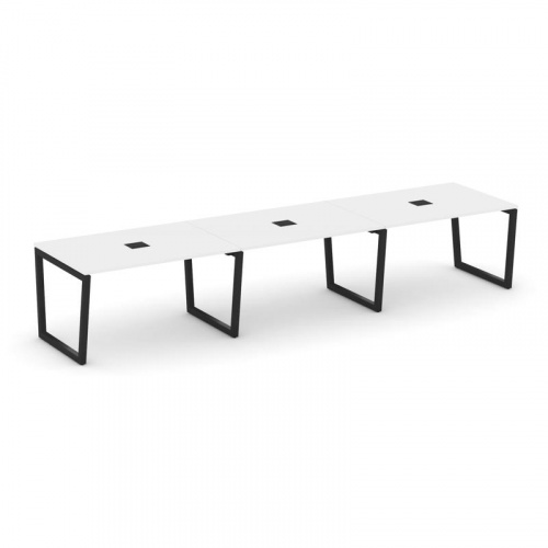 Style Project Стол переговорный SN-5T2.SPRG-023 Акация Лорка/Металл Антрацит/Заглушка Металл Антраци фото 5