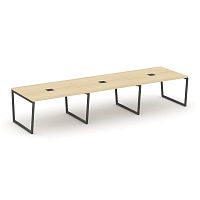 Style Project Стол переговорный SN-4T2.SPRG-052 Акация Лорка/Металл Антрацит/Заглушка Металл Антраци