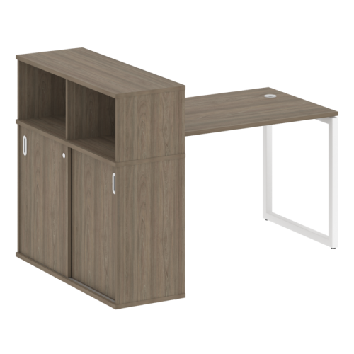 Стол офисный с шкафом-купе на О-обр. м/к Metal System Quattro 40БО.РС-СШК-3.2 фото 2