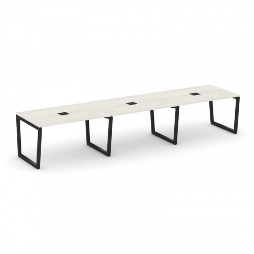 Style Project Стол переговорный SN-5T2.SPRG-023 Акация Лорка/Металл Антрацит/Заглушка Металл Антраци фото 8