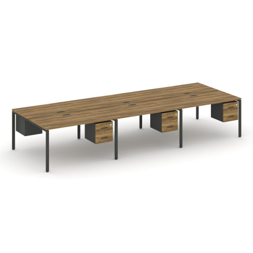 Бенч-система на 6 мест с подвесными тумбами Concept CN.DRS-153