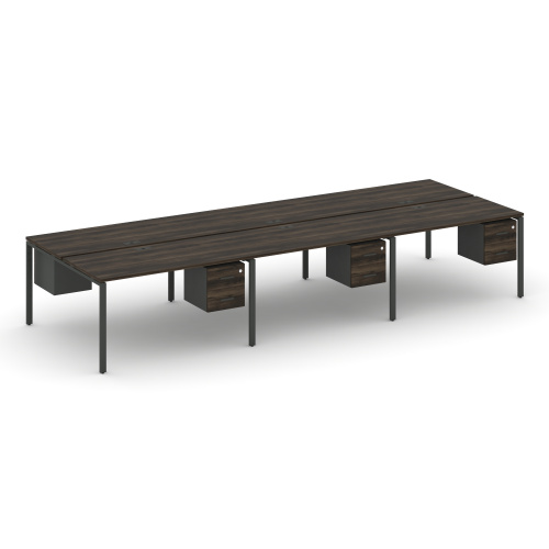 Бенч-система на 6 мест с подвесными тумбами Concept CN.DRS-153 фото 3