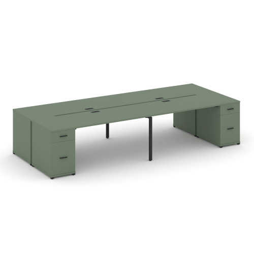 Бенч-система на 4 места с 2 опорными тумбами Concept CN.DRS-429