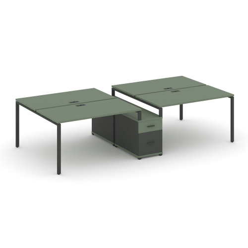 Бенч-система на 4 места с опорной тумбой Concept CN.DRS-313 фото 2